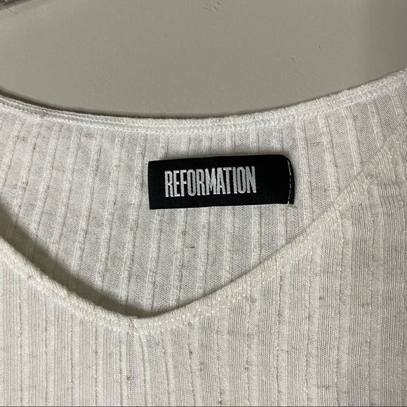 Reformation Cream Long Sleeve Top - Picture 2 of 5
